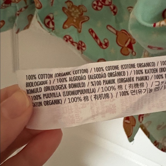 Disney Parks Mint Gingerbread  CandyCane Holiday Christmas Mickey Pajama  Set - Picture 3 of 10